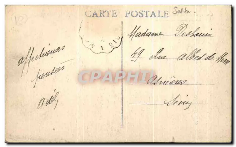 Chartrettes (S.-et-M.) — A Sena em Rouillon — editor desconhecido, n° 18 - Verso