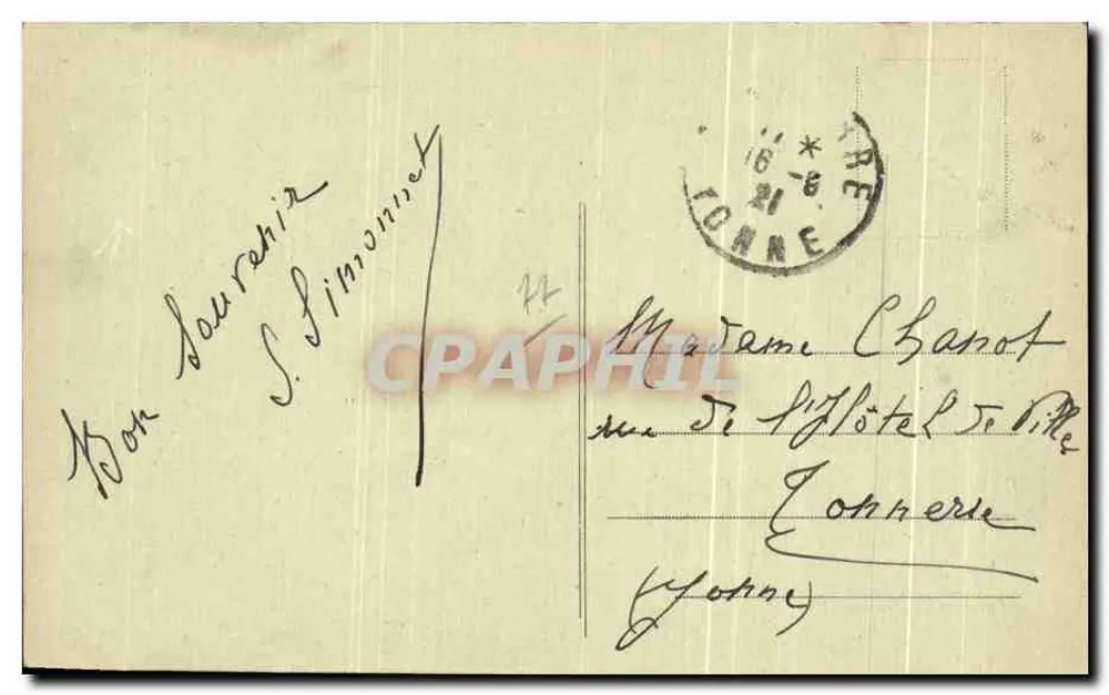Chartrettes — Castel Joly — Edição Thomé, receveur-bur. 15 - Verso