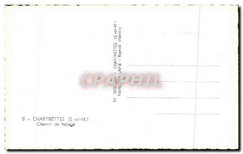 Chartrettes — Caminho de tração — Ed. Desfont, Lapie - Verso