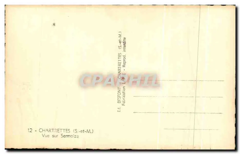 Chartrettes (S.-et-M.) — Vista de Sermaize — E.T. Desfont - Verso