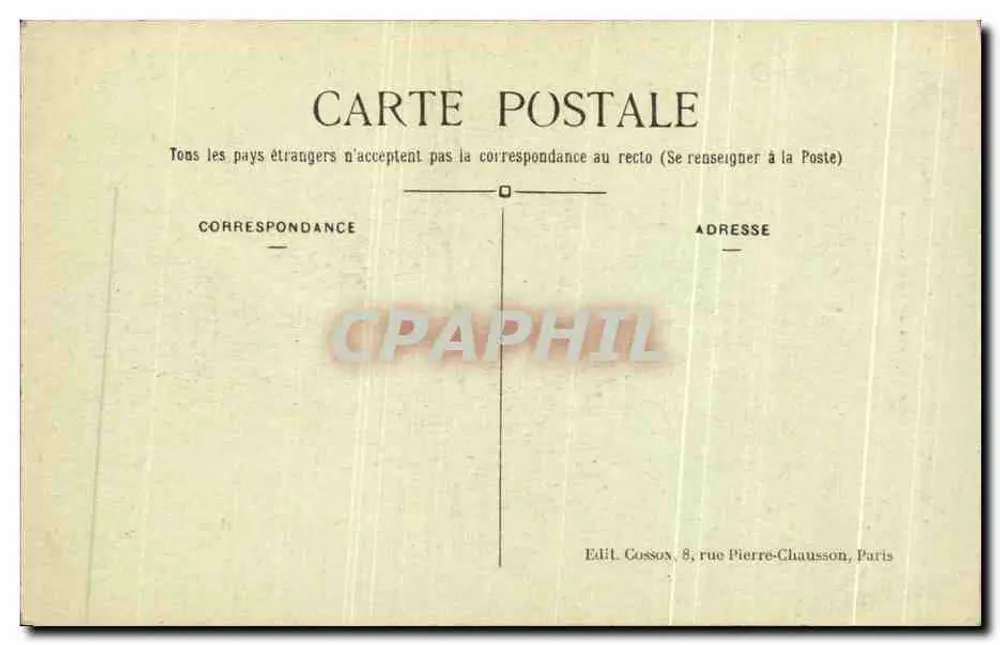 Chartrettes (S.-et-M.) — Denkmal für die Kinder von Chartrettes — Verlag Cosson, Paris - Rückseite