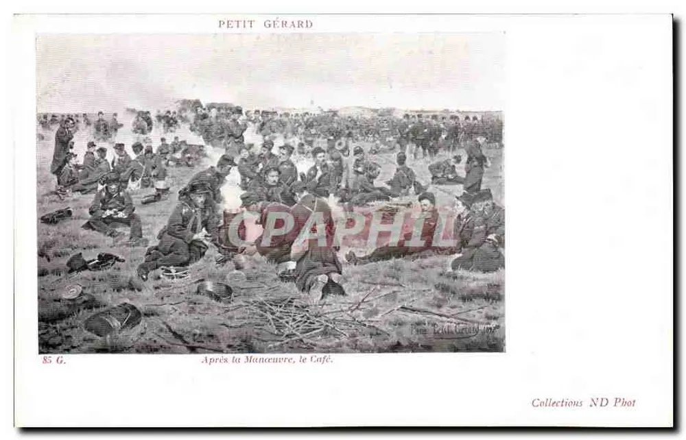 Nach der Manöver, der Café — Petit Gérard, 85 G. - Vorderseite