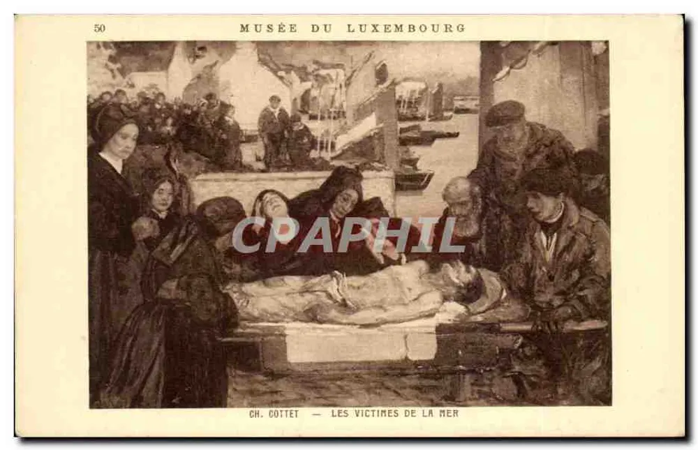 Die Opfer des Meeres — Museum Luxembourg — Ch. Cottet - Vorderseite