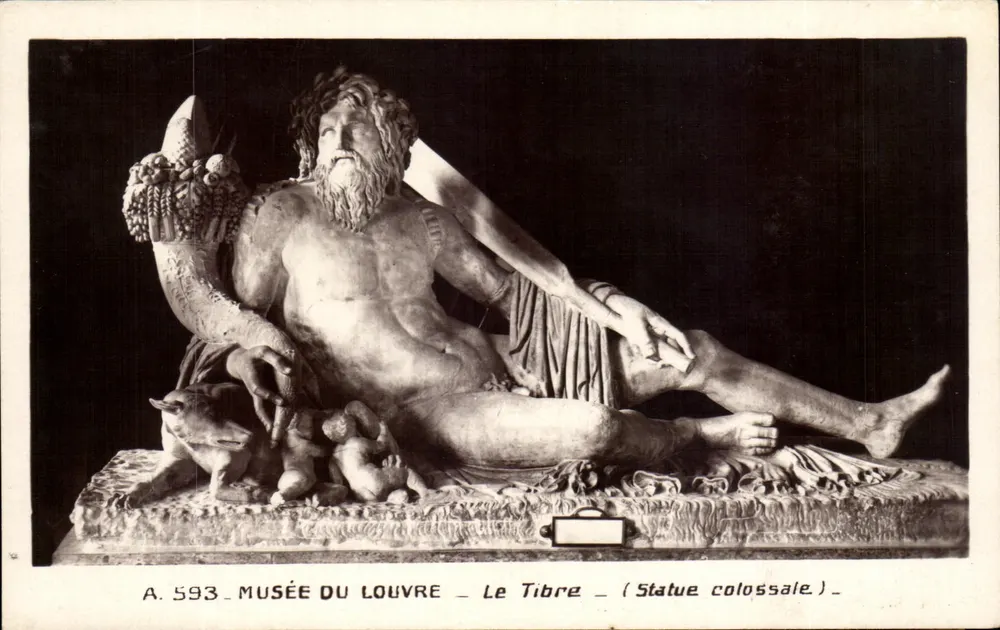 Museu do Louvre — O Tibre — Estátua colossal — Edição dos Museus Nacionais - Frente