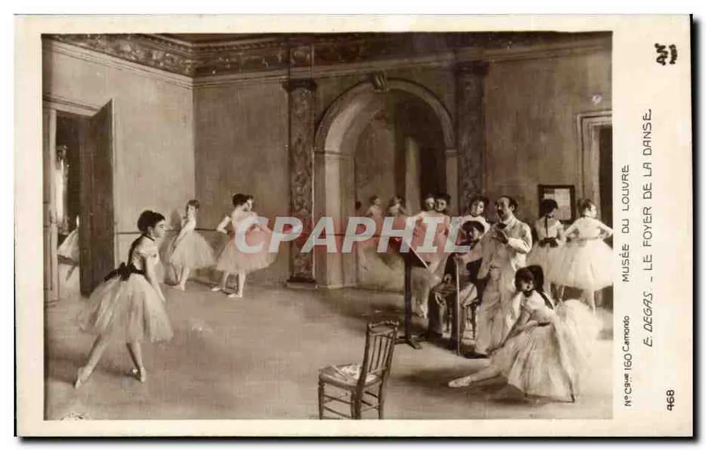 Museu do Louvre — O Foyer da Dança — Editor E. Degas, n° 468 - Frente