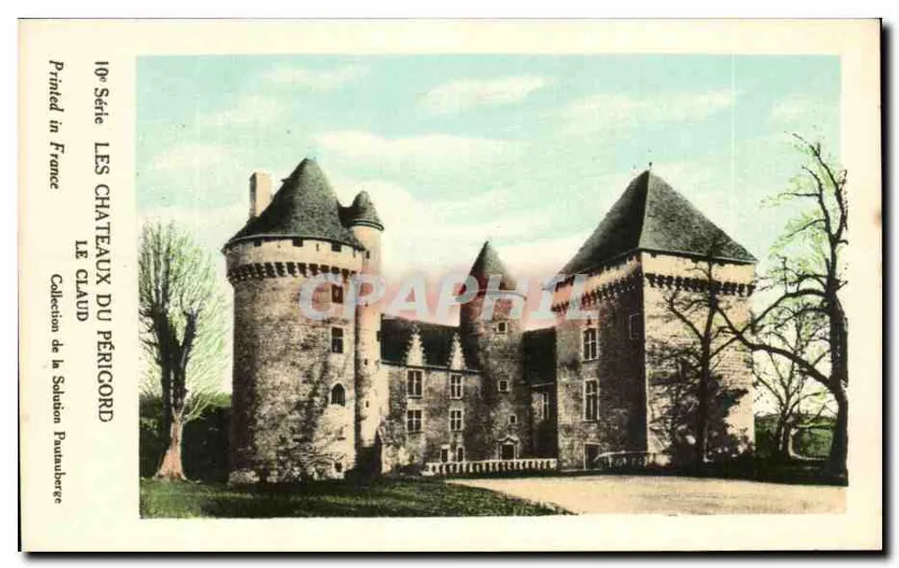 Os Castelos do Périgord — Le Claud — Coleção da Solide Pauwuberge, 10ª Série - Frente