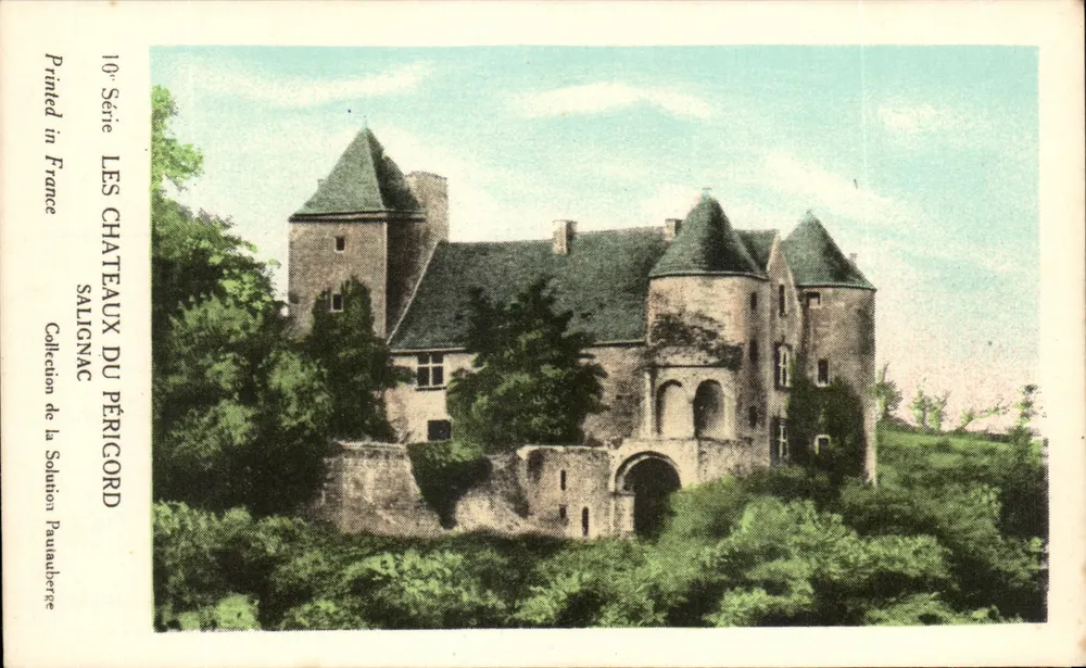 Castelo de Salignac — Os Castelos do Périgord — 10ª Série, edição Pauvauherre - Frente