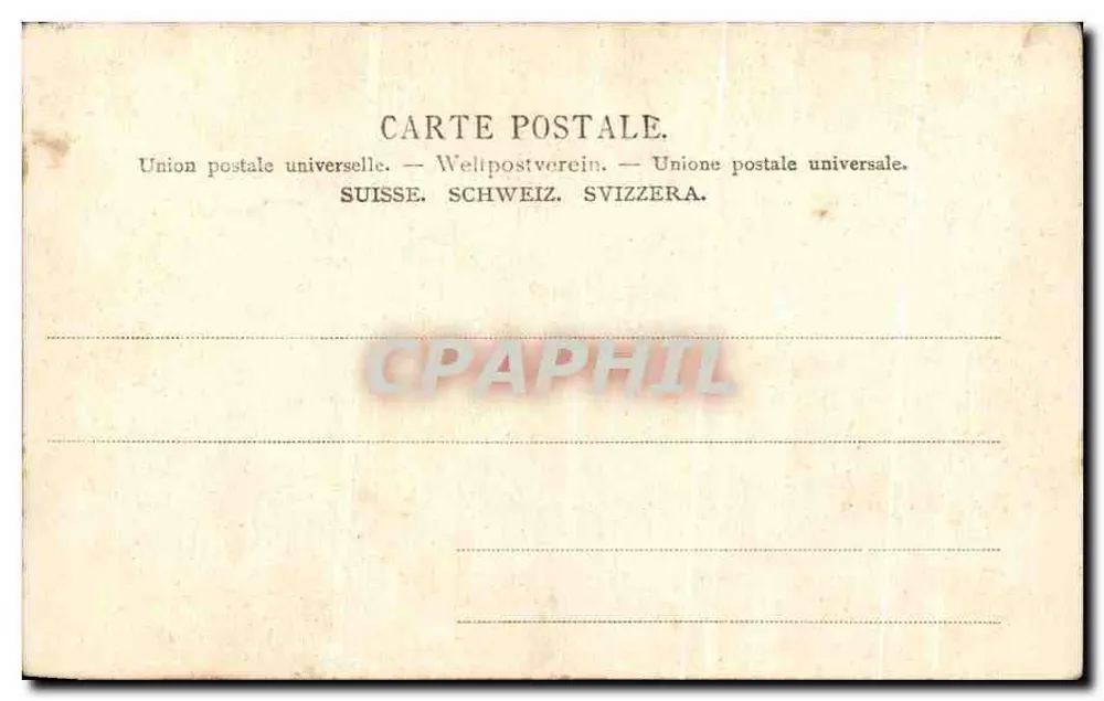 Execução do Major Davel em Vidy 1723 — Lembrança do Centenário Vaud 1903 — Edit. Pap. Krieg, No. 2056 - Verso