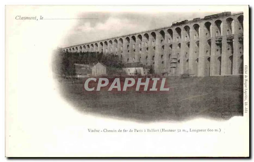 Chatimont-Viadukt — Eisenbahn Paris nach Belfort — Foto von Roger-Laporte - Vorderseite