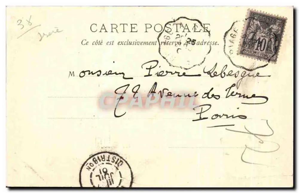 Ao redor de Grenoble, Os Três Picos de Belledonne — editor não identificado, número de série não visível - Verso