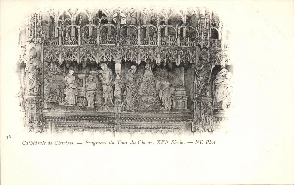 Kathedrale von Chartres — Fragment des Chorumschritts, 16. Jahrhundert — ND Phot - Vorderseite