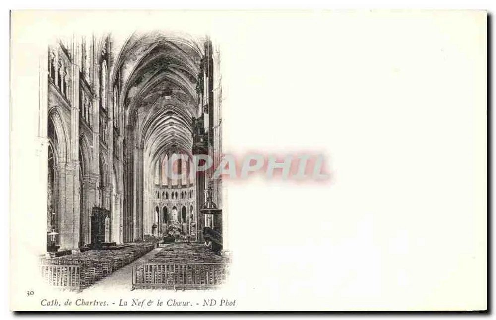 Catedral de Chartres — A Nave & o Coro — ND Pbot - Frente