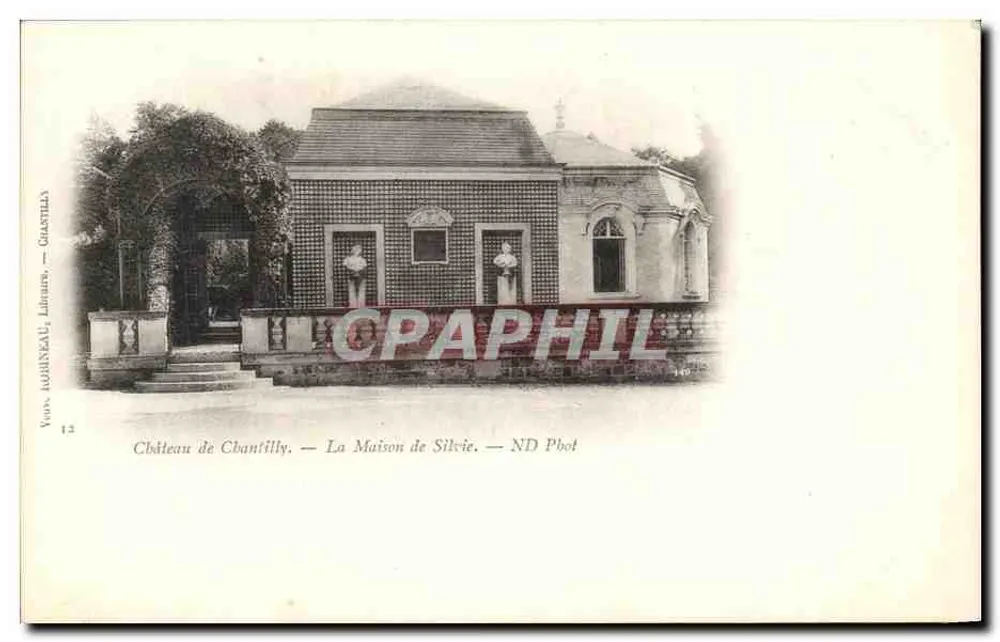 Castelo de Chantilly — A Casa de Silvie — Editor V. Lumineau, Liége - Frente
