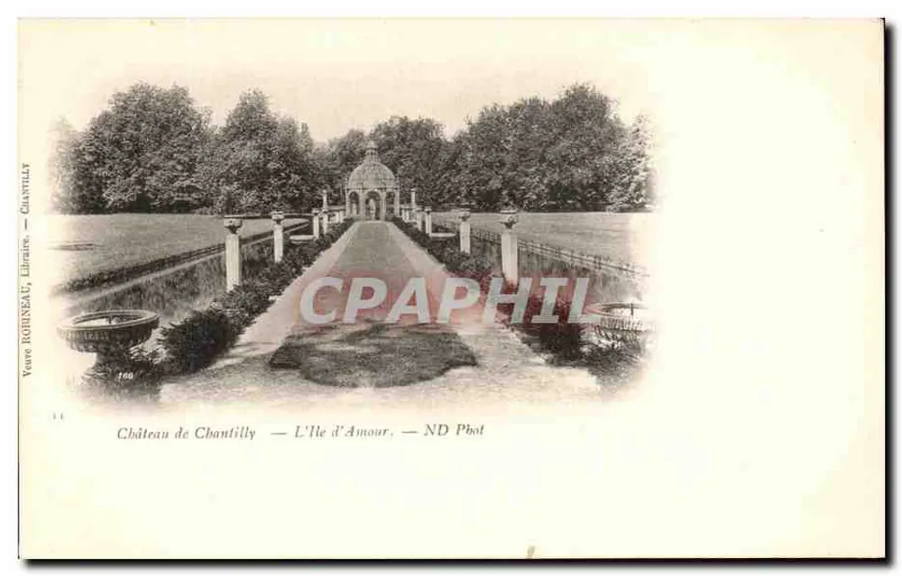 Castelo de Chantilly — A Ilha de Amor — Yvonne ROHINEAU, Livreiro — Chantilly - Frente
