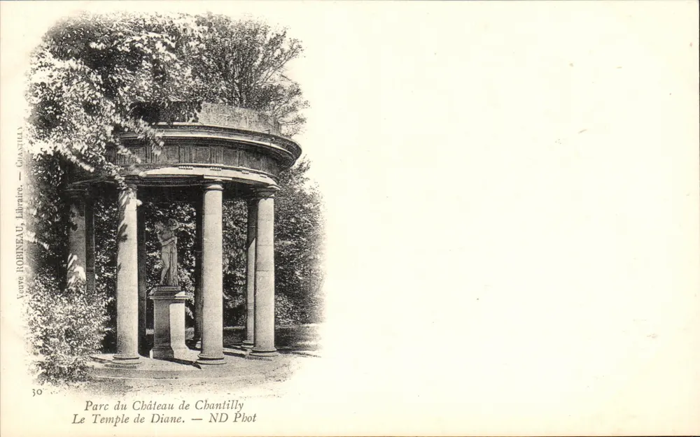 Park van het Kasteel van Chantilly — Tempel van Diana — ND Pbot, uitgever ROBINEAU, Chantilly - Voorkant