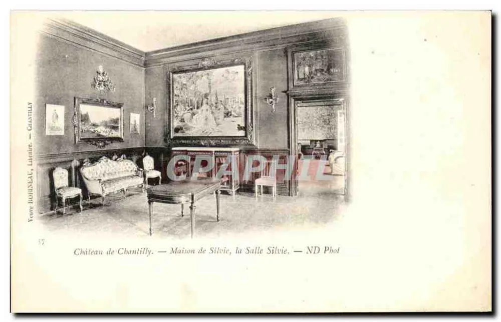 Schloss Chantilly — Maison de Silvie, der Silvie-Saal — Witwe ROUINEAU, Nr. 37 - Vorderseite