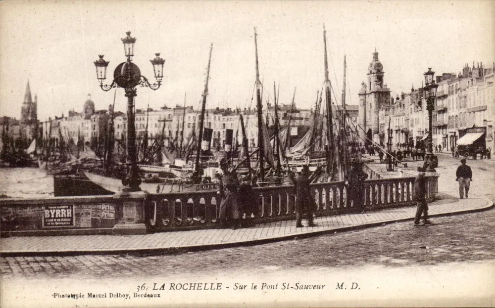La Rochelle — Ansicht vom Pont St-Sauveur — Phototypie Marcel Delbroy, Bordeaux, n°36 - Vorderseite