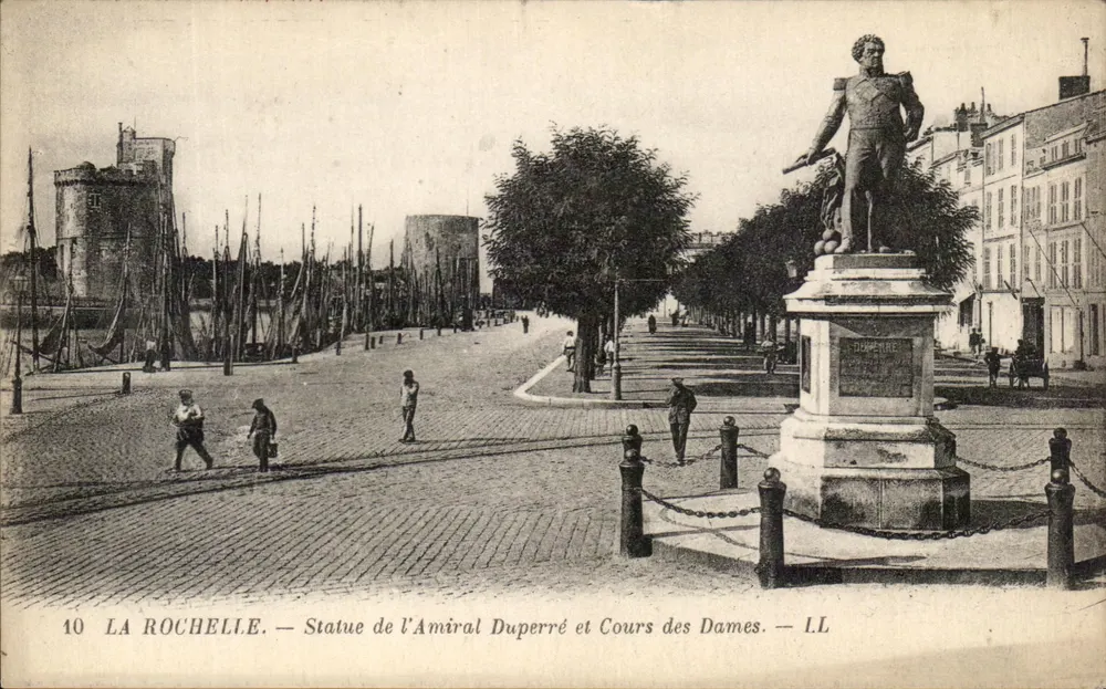 La Rochelle — Statue de l'Amiral Duperré et Cours des Dames — LL - Vorderseite