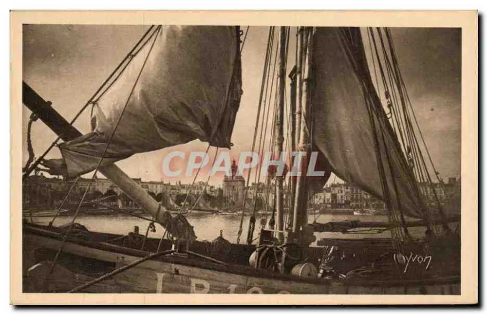 La Rochelle — Ein Eck des Hafens — Edition d'Art YVON, Négl Paris - Vorderseite