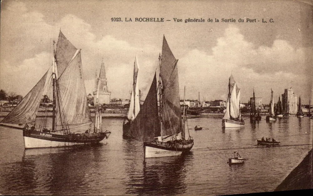 La Rochelle — Allgemeine Ansicht der Hafenausfahrt — L. C. — n° 1023 - Vorderseite