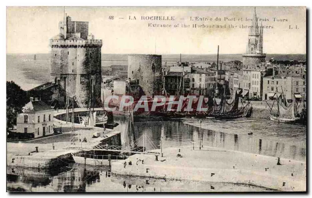 La Rochelle — L'Entrée du Port et les Trois Tours — L. L. - Vorderseite