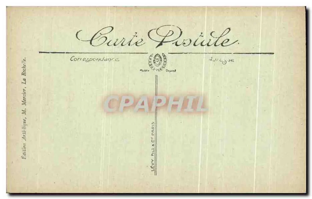 La Rochelle — Vue générale du port — Édition Artificielle, M. Mercier, La Rochelle, n° 88 - Rückseite