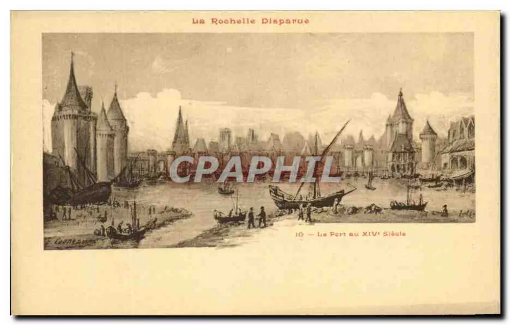 Verlorene La Rochelle — Der Hafen im 14. Jahrhundert — Edition von M. A. Roblin - Vorderseite