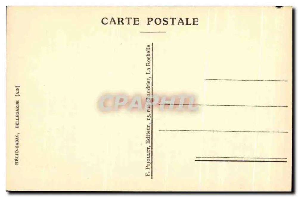 Interior do Bastião Saint-Nicolas — vista gravada — F. Pjollet, editor, La Rochelle - Verso