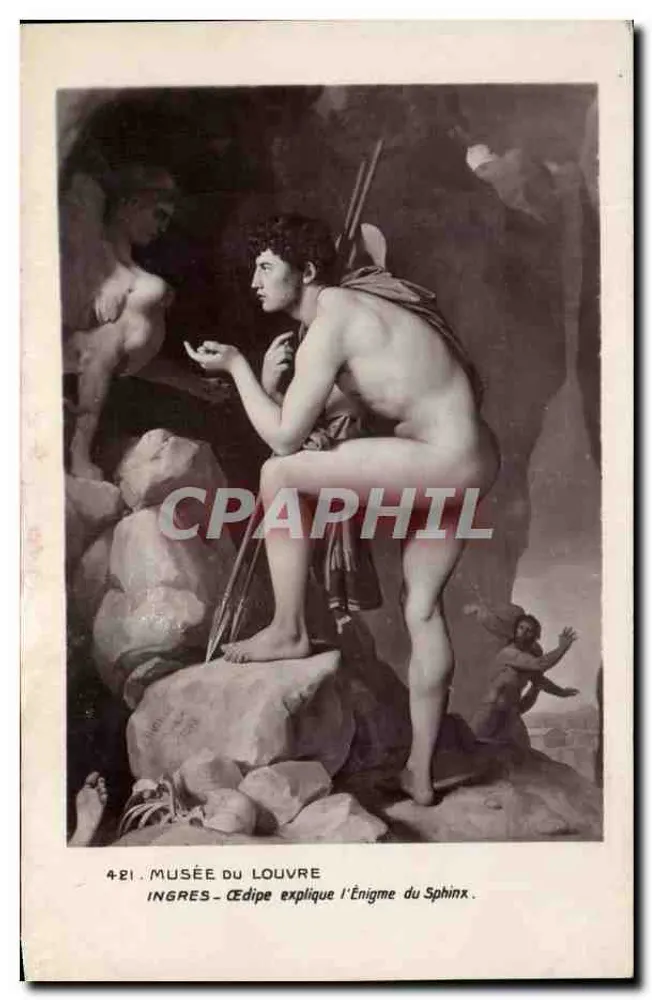 Édipo explica a Enigma do Esfinge — Ingres — Museu do Louvre — n° 421 - Frente