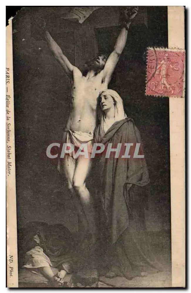 Die Kreuzigung — religiöse Szene — Verlag ND. Fotografie in Paris - Vorderseite