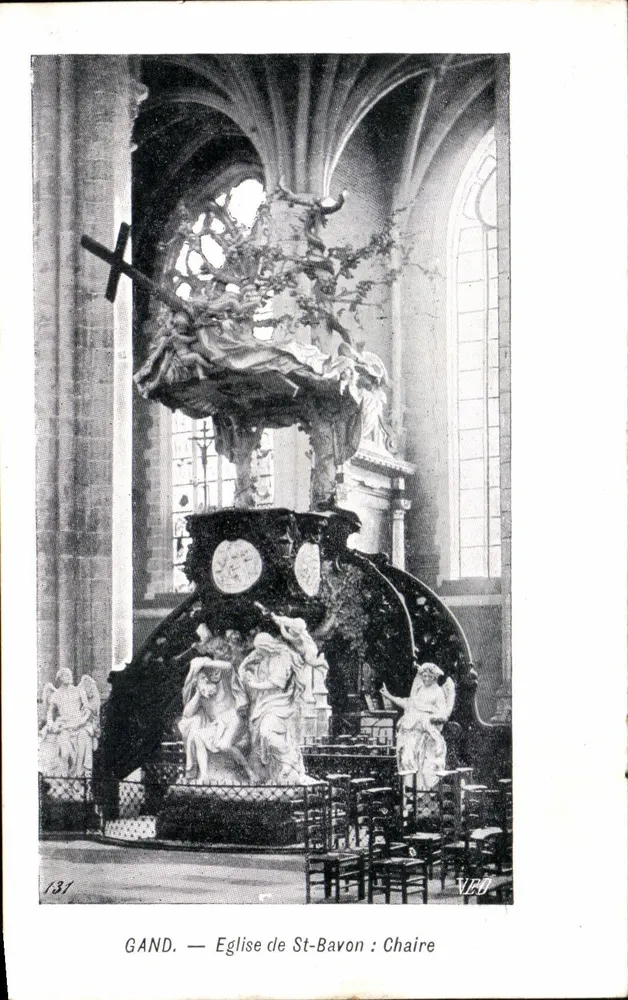 GAND — Iglesia de San Bavón : Silla - Anverso
