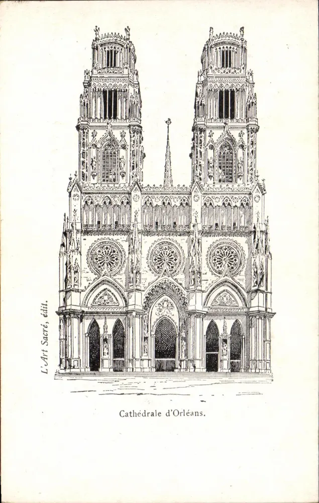 Catedral de Orléans — vista arquitetônica — L'Art Sacré, editor - Frente