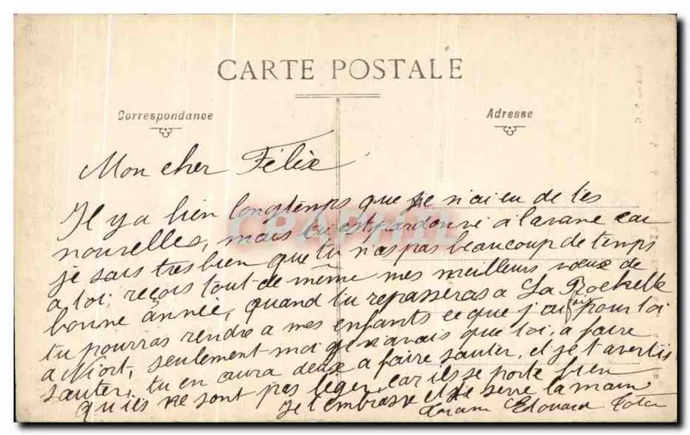 LA ROCHELLE — Busto de Jean Guiton — Edição N.G. n°44 - Verso