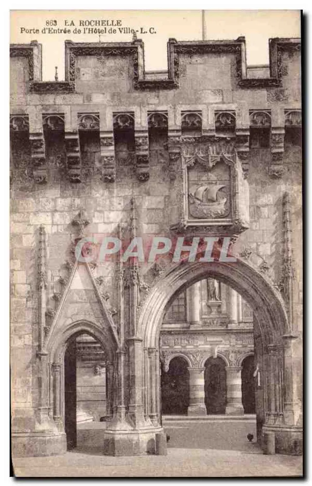 Rochelle — Eingangstor des Rathauses — L.C. — n°853 - Vorderseite