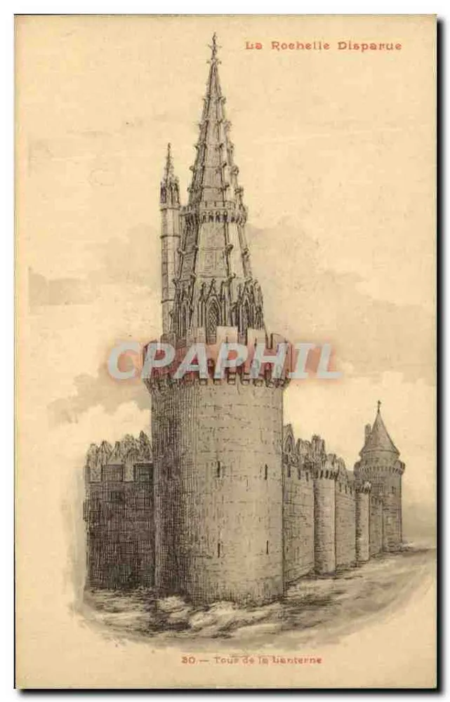 Verschwundene La Rochelle — Turm der Laterne — Ausgabe von M. A. Roslin - Vorderseite