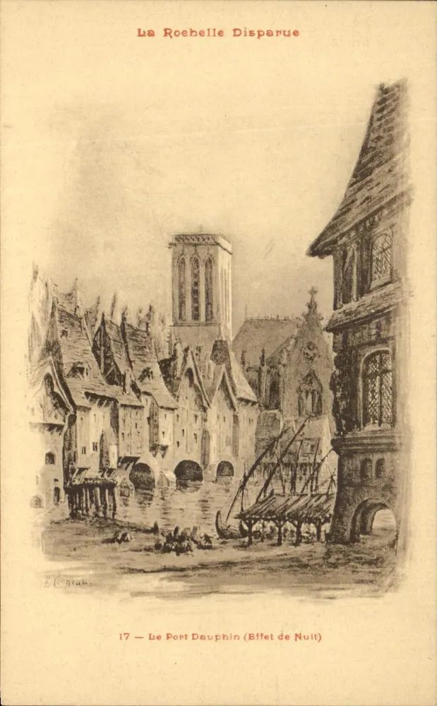 Le Port Dauphin — Nacht-Effekt — E. Cugneau, Nr. 17 - Vorderseite