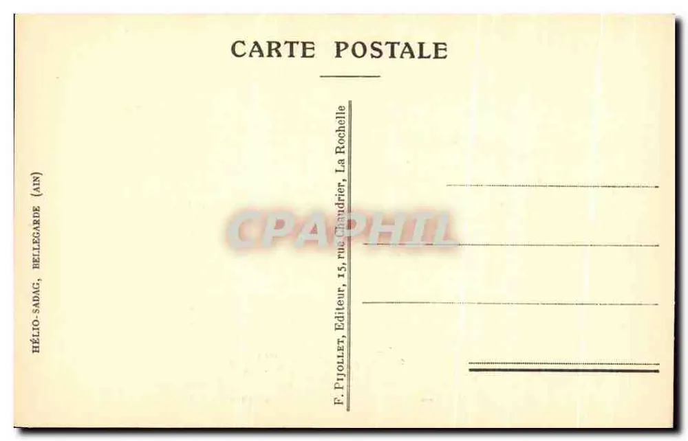 La rue des Canards, ehemals rue de Cunard — Kupferstich von L. Couheau — Verlag: Héliosadag, La Rochelle - Rückseite