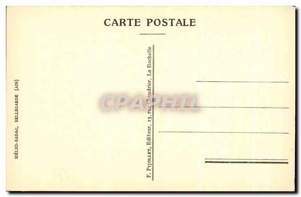 Die Straße und der Glockenturm Saint-Sauveur — Straßenszene mit religiösem Gebäude — F. Piollet, Verlag, La Rochelle - Rückseite