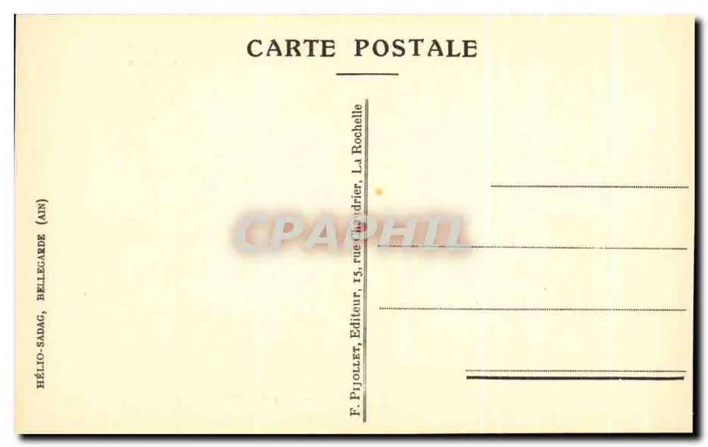 Innere Hof der Wohnung, Rue Dupaty, Nr. 26 — Kupferstich — Verlag F. Pijollet, Hélio-Sadag, La Rochelle - Rückseite
