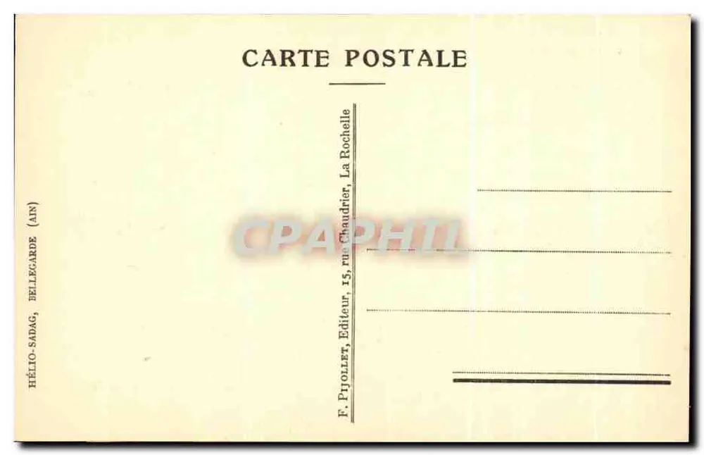 Casas Renascentistas. Cour du Temple — gravura de É. Lounéau — editor F. Pijollet, La Rochelle - Verso