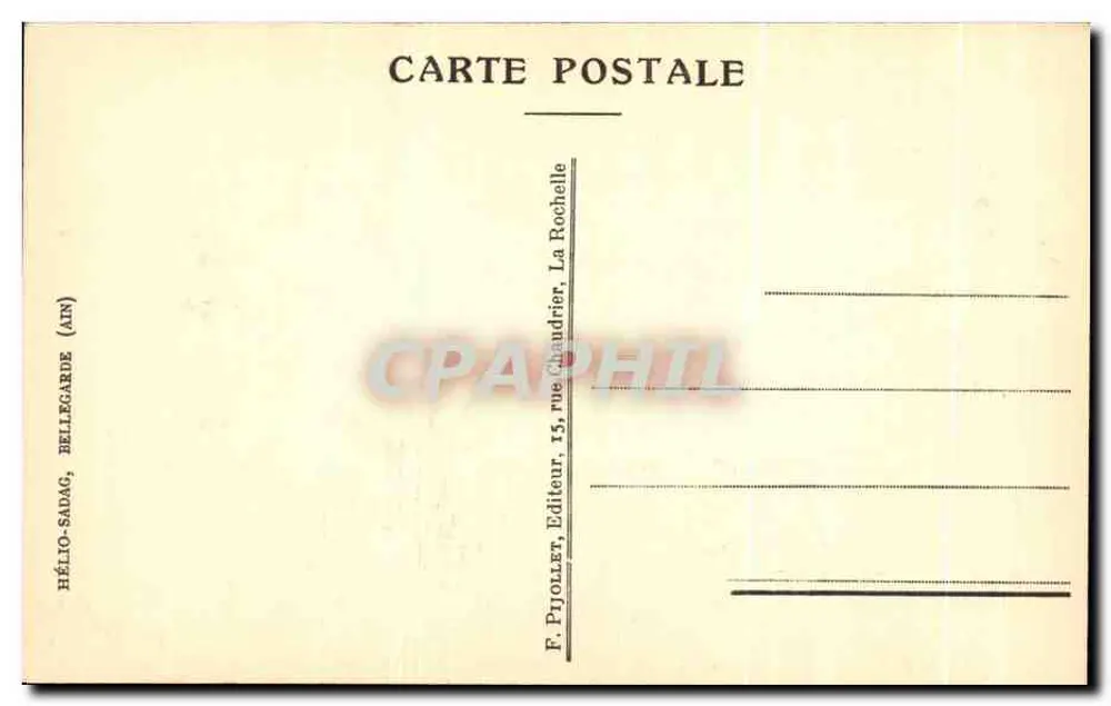 Tour Saint-Nicolas — Ansicht von der Plattform — Radierung von E. Couneau - Rückseite