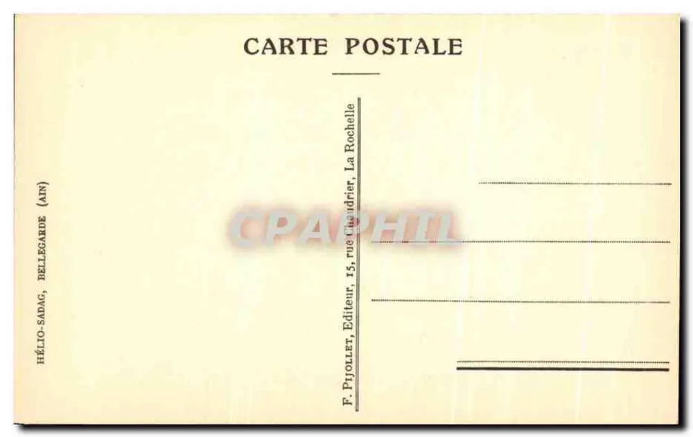 Rue Bletterie, 16. Jahrhundert — Kupferstich von L. Grinette — Verlag F. Pjollet, La Rochelle - Rückseite