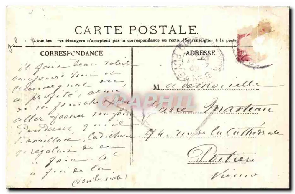 Retour des champs — paysage rural avec homme sur âne — L'Hironville - Paris - Verso