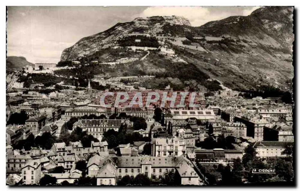 Grenoble (Isère) — Vista geral e o Rachais — A Cigogne, edição Palanka - Frente