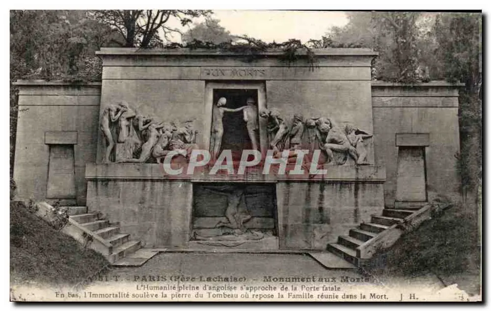 Parigi (Père Lachaise) - Monumento ai Caduti — L. Bosseon, editore, Parigi - Recto