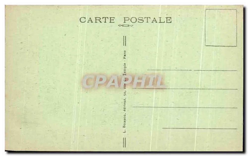 Grab von Sarah Bernhardt — Père-Lachaise — Verleger J.H. - Rückseite