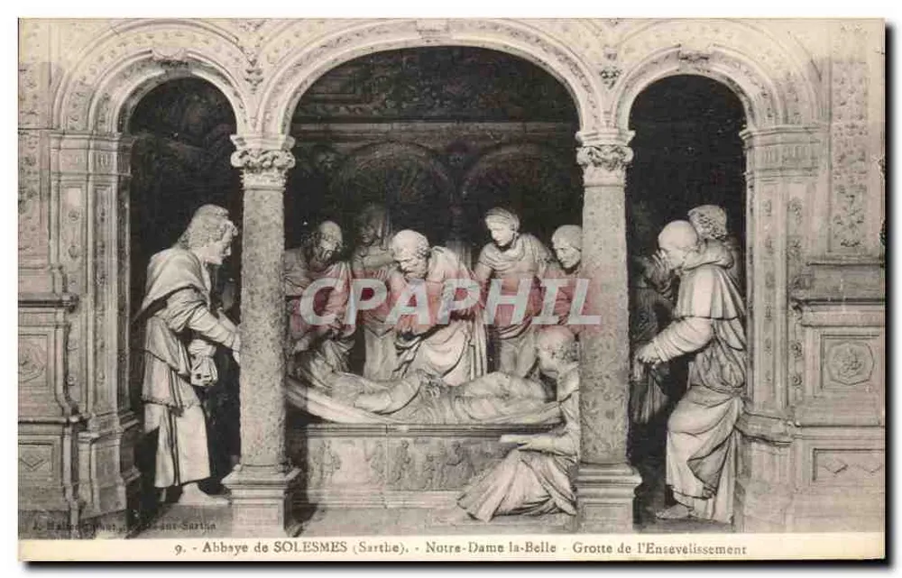 Abtei SOLESMES (Sarthe) - Notre-Dame la-Belle - Höhle des Begräbnisses - Vorderseite