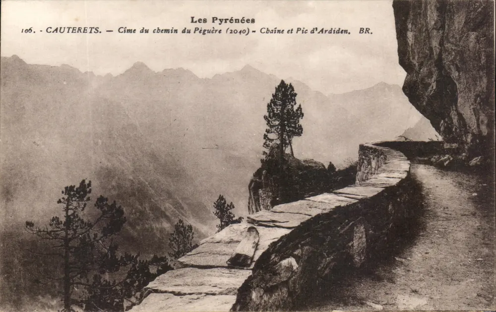 Cauterets — Gipfel des Pégüère-Wegs (2040 m) — Kette und Gipfel Ardiden — Pyrenäen — Bloc frères, Verleger, Bordeaux - Vorderseite