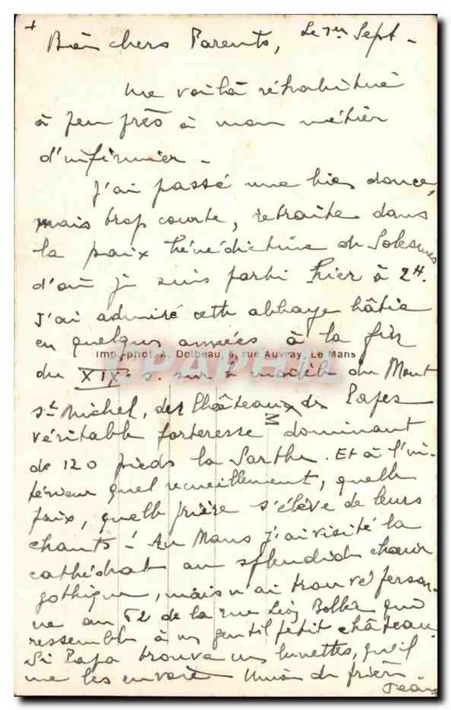 Le Mans — La Cattedrale di San Giuliano — Imp. fot. A. Dolbeau - Verso