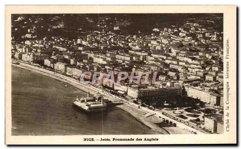 Nice — A Jetée, Promenade dos Ingleses — Cliché da Companhia Aérea Francesa - Frente